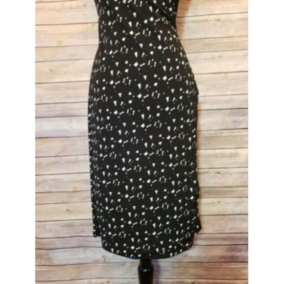 KENNETH COLE New York Black Sleeveless Knee Length Wrap Dress Small - Picture 4 of 9
